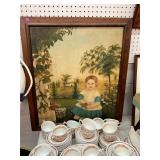 Child in Garden Canvas Wall Hanging