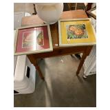 Pair of Vintage Flower MCM Wall Hangings