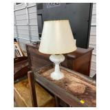 Antique Milk Glass converted Oil Lamp
