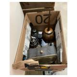 Vintage Oil Cans and Clock