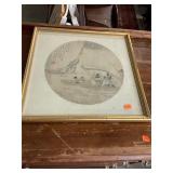 Antique East Asian Chinese Silk Painting