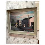 Vintage Woodfin Oil Company Original Oil Painting