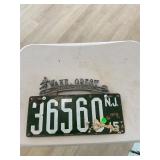 1915 New Jersey License Plate Wake Forest Topper
