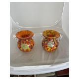 Pair of Murano Art Glass Vases