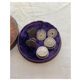 1850s Seated & Capped Bust Silver Coin Cufflinks