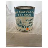 Madison Seafood B & J Gallon Oyster Can