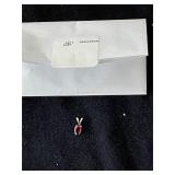 14K White Gold Madagascar Ruby .5ct Pendant