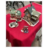 Christmas Village Town 4 Piece House  Lot