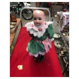 Antique Bisque Doll with Stand