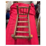 Vintage Wooden Doll Bed