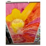 Large Vintage Signed Painting on Canvas