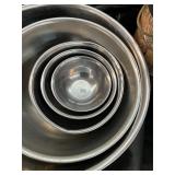 Assorted Sized Stainless Steel Bowls