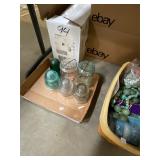 Vintage Jars and Insulators Tray Lot