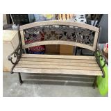 Iron & Wood Garden Bench