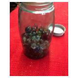 Vintage Jar of Marbles