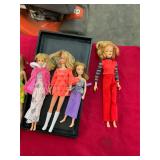 Tray Lot of Barbie Dolls