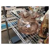 Pink Crackle Glass Vase