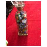 Vintage Decanter with Antique Marbles