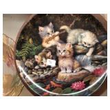 Collectible Cat Plate & Cat Round Box