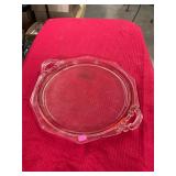 Pink Depression Glass Platter