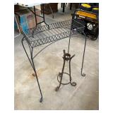 Iron Planter and Stand