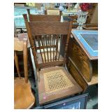 2 Antique Cane Bottom Project Chairs