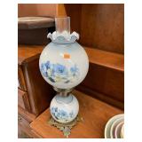 Antique Blue Flower Lamp