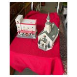2 Collectible Christmas Village Houses