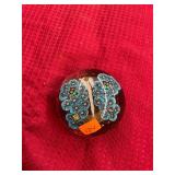Butterfly Art Glass Paper Weight