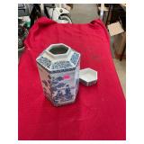 East Asian Blue and White Ginger Jar