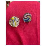 2 Art Glass Paper Weight