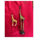 Giraffe Trinket Box and Wooden Statue