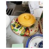 Vintage Covered  Dish and Tray