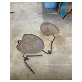 2 Leaf Metal End Tables
