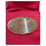 Green Depression Glass Platter