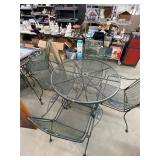 Wrought Iron Table and 4 Chairs