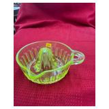 Vaseline Glass Urnaium Juicer