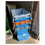 Storage Totes with attached Lids