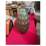 Large Green Glass Vase
