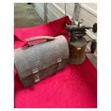 Antique Brass Torch & Lunch Box