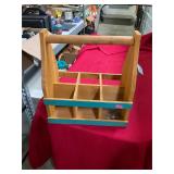 Wooden 6 Bottle Carrier Tray