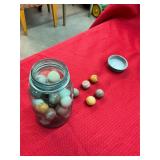 Jar of Large Stone Marbles