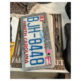 License Plate Lot and Farmers Market Sign