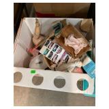 Miscellaneous Dolls and Stamps Box Lot