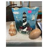 Lighthouse Planter and Seashell Salt and Pepper