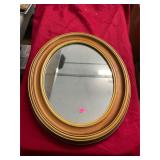 Vintage Oval Gold Mirror