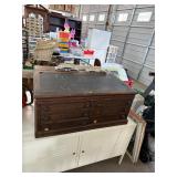 Antique Spool Cabinet Store Sewing Display Case