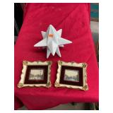 Vintage Framed Art and Star  Lot
