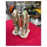Vintage Oynx Horse Bookends