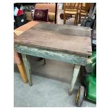 Antique Wooden Farm Table